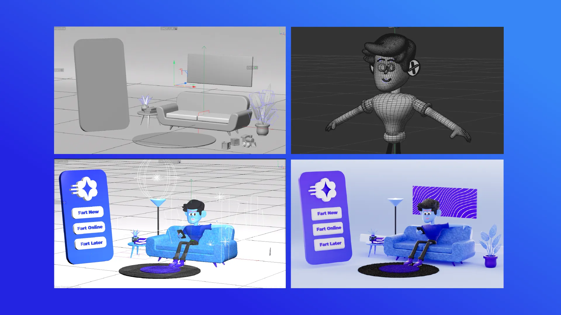 3D production modeling in Cinema 4D