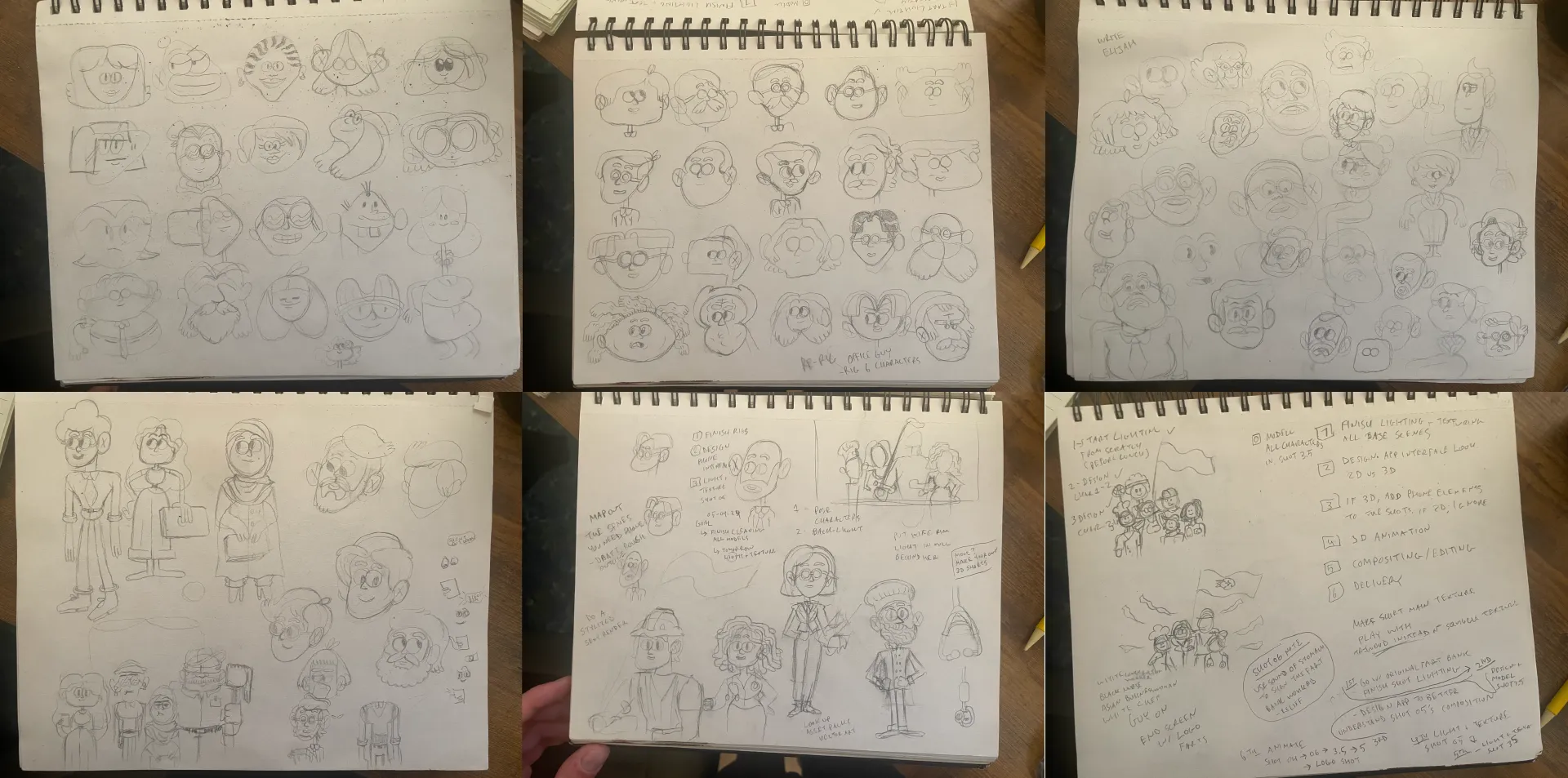 Character design lineup for Fart AI