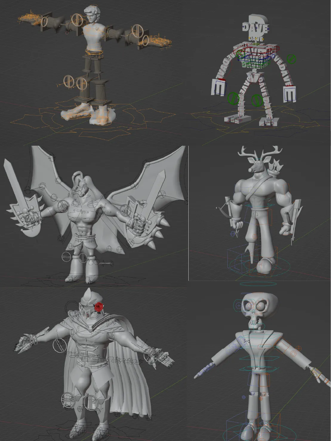 Character rigging setup